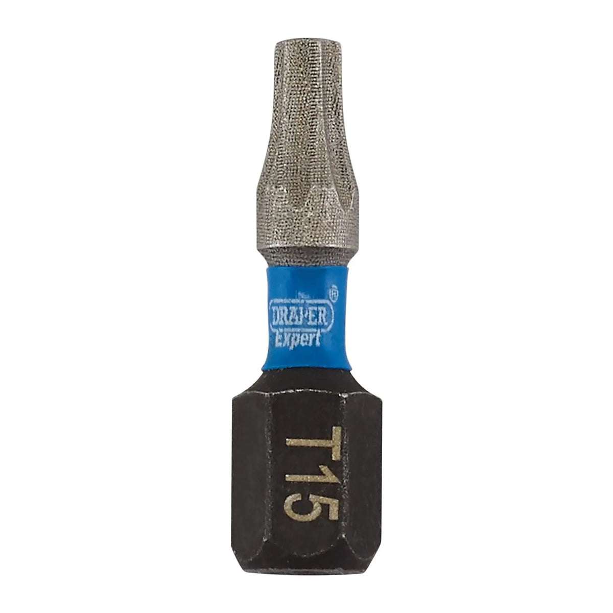 Draper Expert TX-STAR® Impact Screwdriver Bits T15 x 25mm 1/4" Hex (Pack of 5) 05492  White Rose Tools