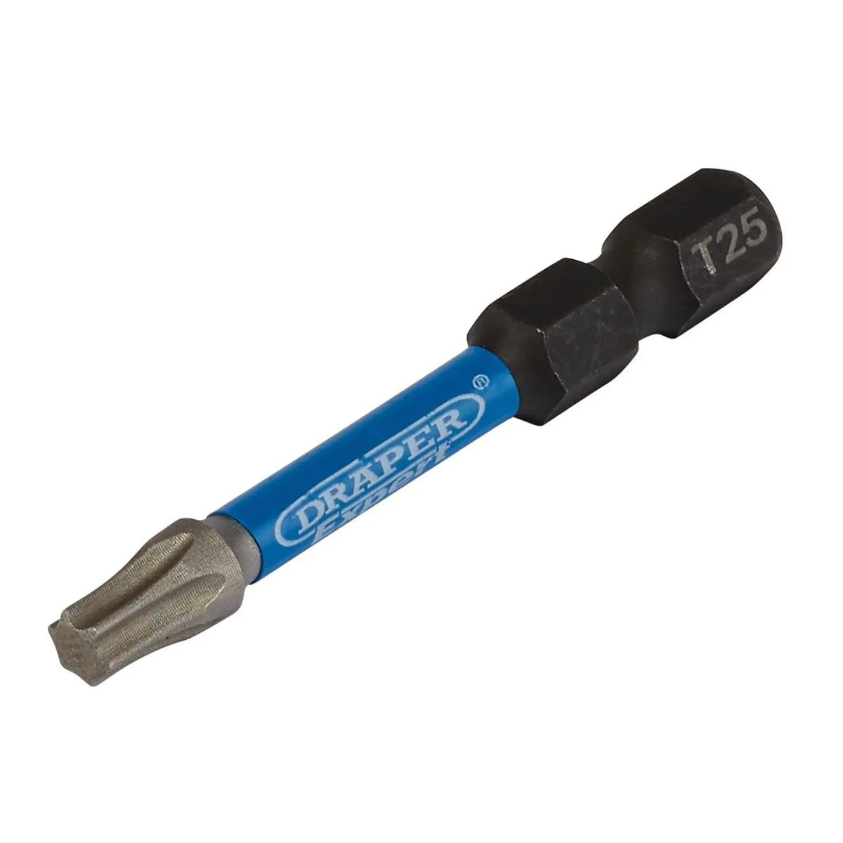 Draper Expert TX-STAR® Impact Screwdriver Bits T25 x 50mm 1/4" Hex (Pack of 5) 05653  White Rose Tools