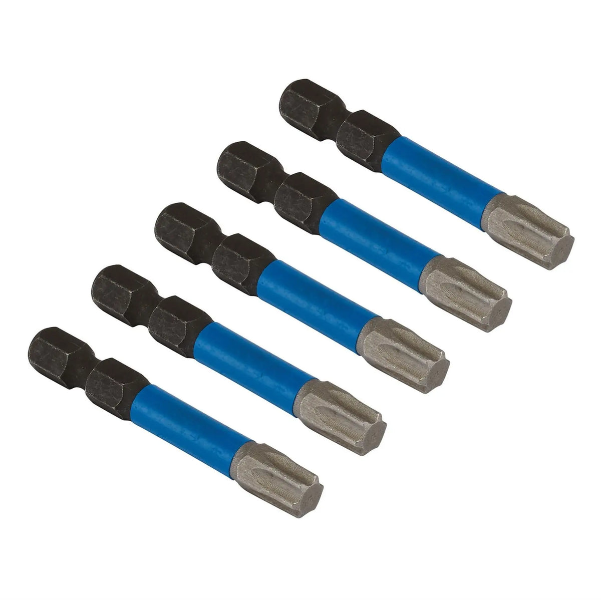 Draper Expert TX-STAR® Impact Screwdriver Bits T40 x 50mm 1/4" Hex (Pack of 5) 05672  White Rose Tools