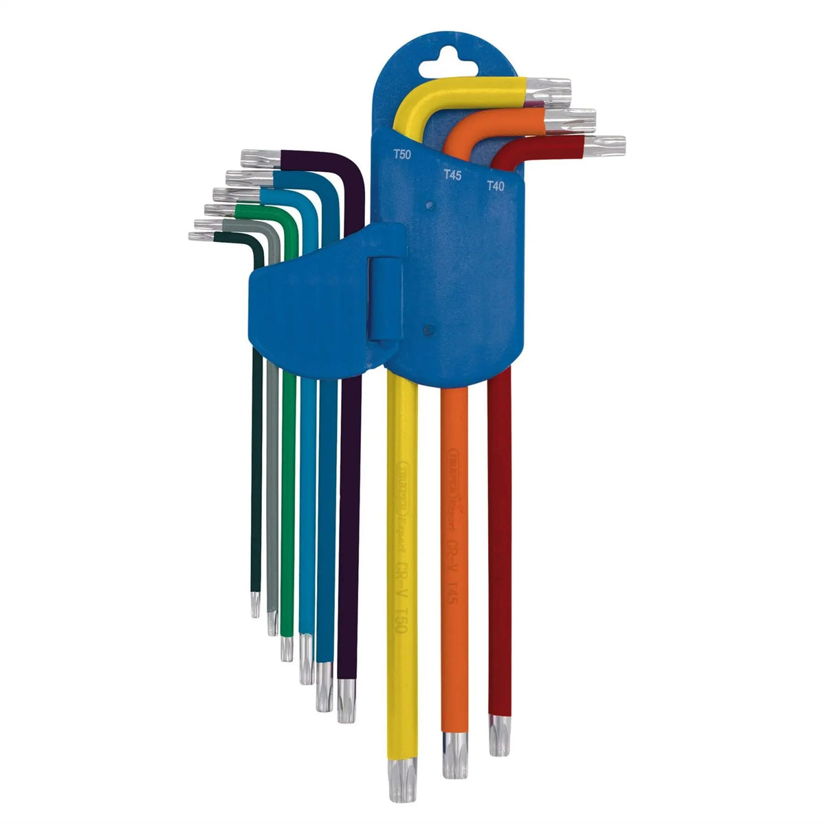 Draper Expert TX-STAR® Metric Extra-long Arm Key Set Colour Coded (9 Piece) 04926  White Rose Tools