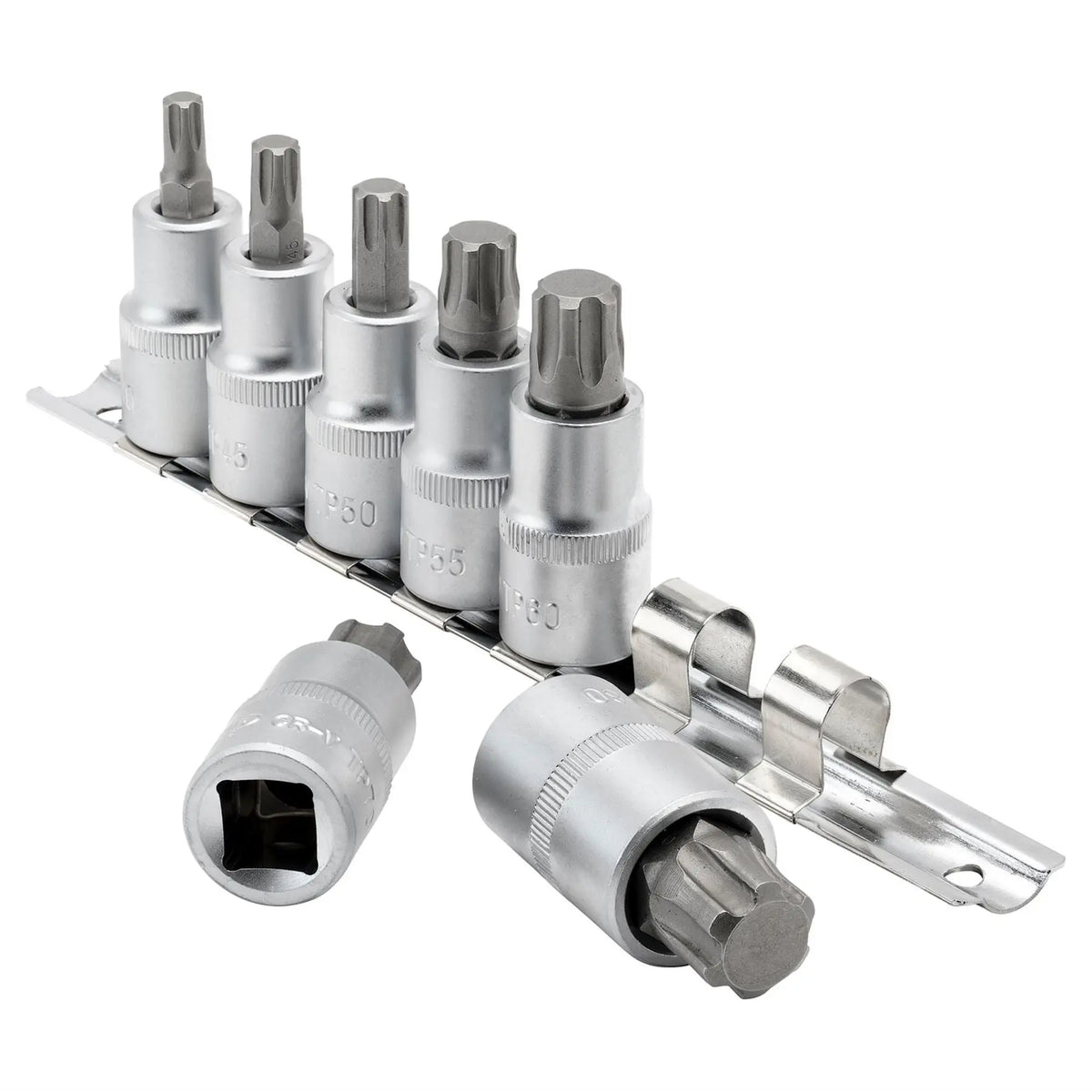 Draper Expert TX-STAR® Plus Socket Bit Set 1/2" Sq. Dr. 55mm (7 Piece) 16341  White Rose Tools