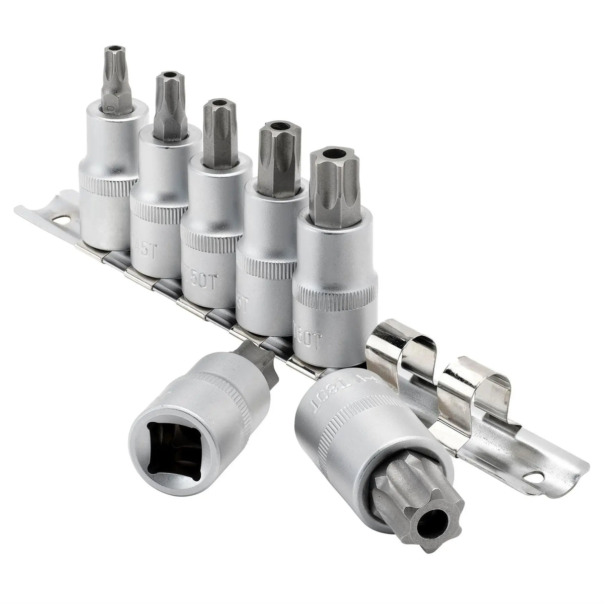 Draper Expert TX-STAR® Security Socket Bit Set 1/2" Sq. Dr. 55mm (7 Piece) 16334  White Rose Tools