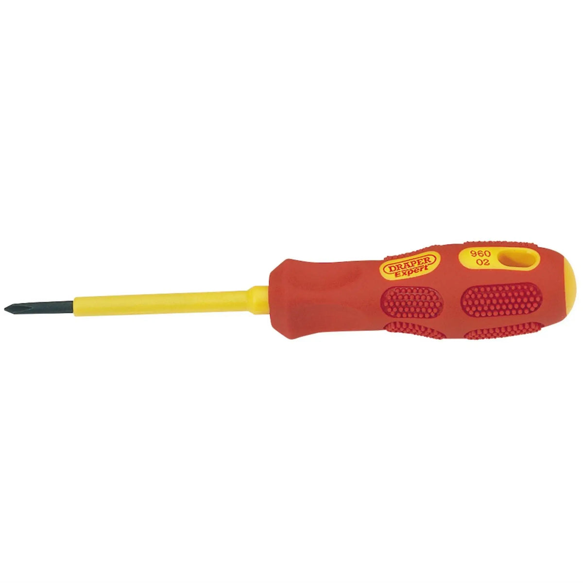Draper Expert VDE Approved Fully Insulated Cross Slot Screwdriver No.0 x 60mm (Sold Loose) 69224  White Rose Tools