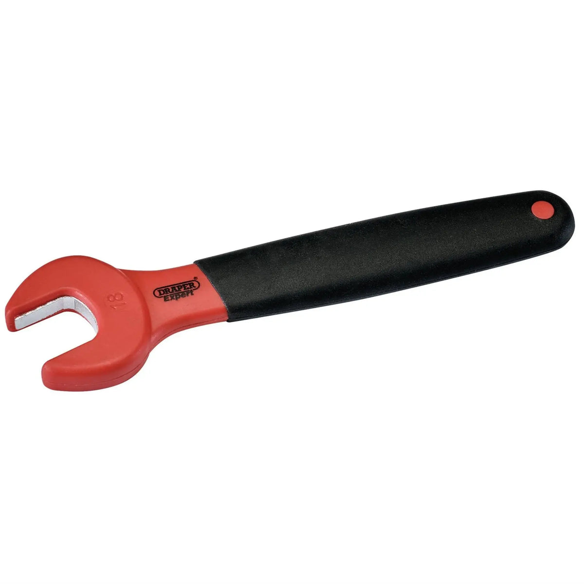 Draper Expert VDE Approved Fully Insulated Open End Spanner 18mm 99476  White Rose Tools