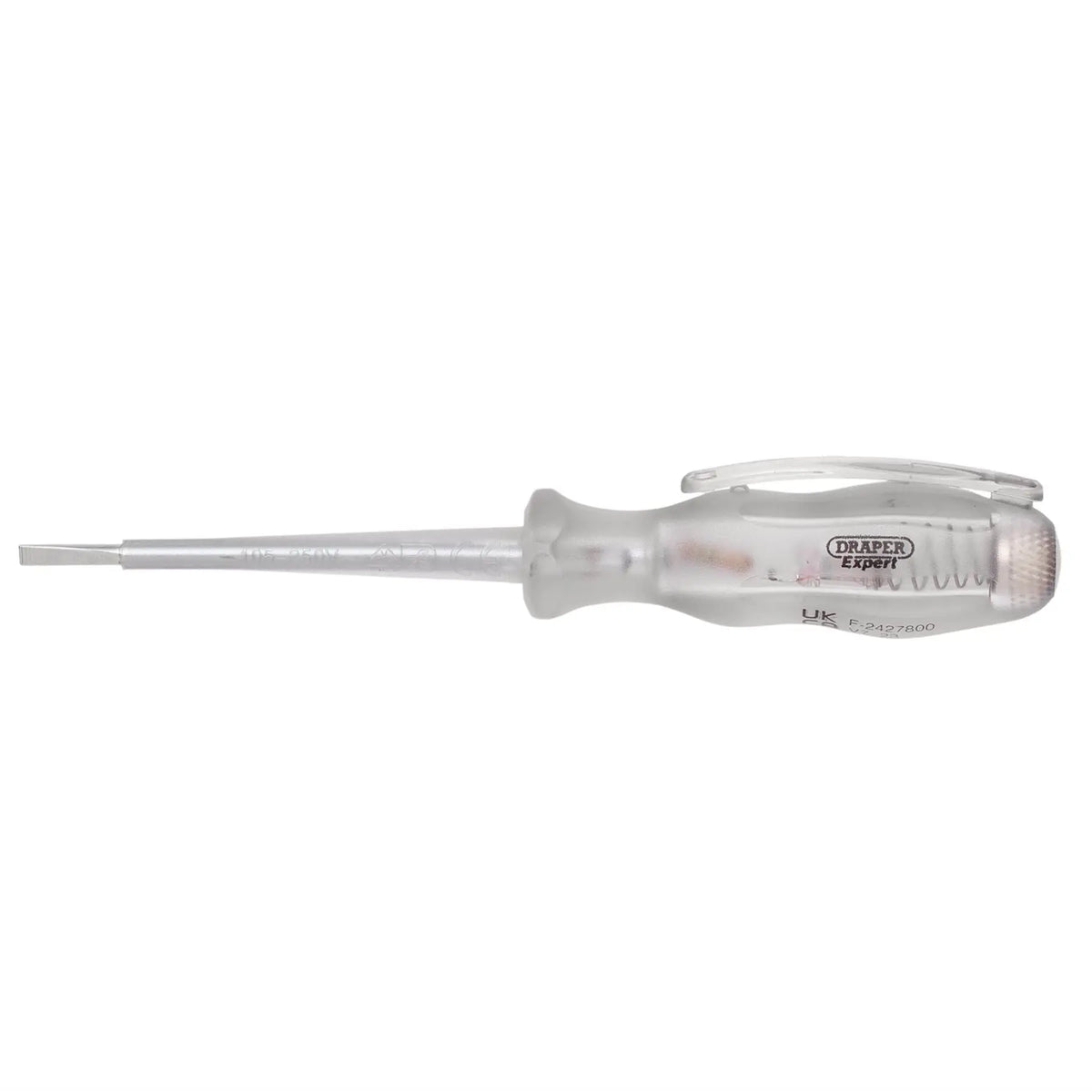 Draper Expert VDE Mains Tester Screwdriver 105-250V AC 140mm 14057  White Rose Tools
