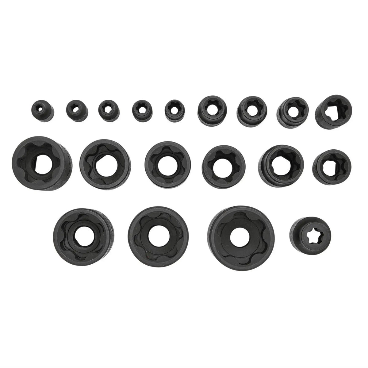 Draper External Torx Plus Socket Set 1/4" 3/8" 1/2" Sq. Dr. (19 Piece) 07128  White Rose Tools