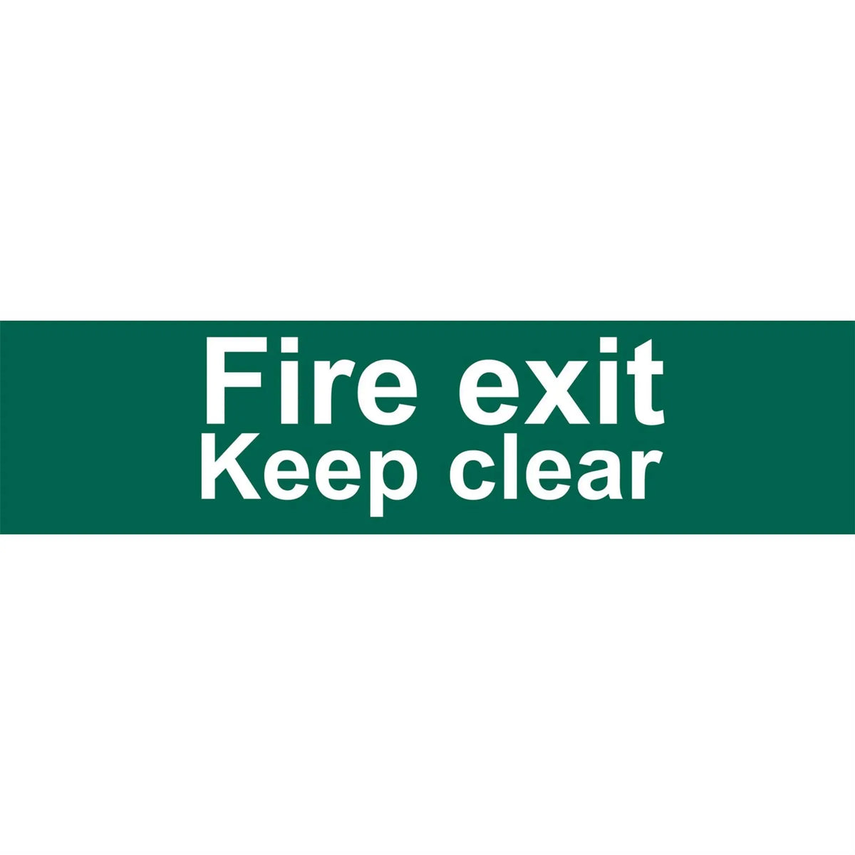 Draper Fire Exit Keep Clear' Safety Sign 200 x 50mm 73221  White Rose Tools