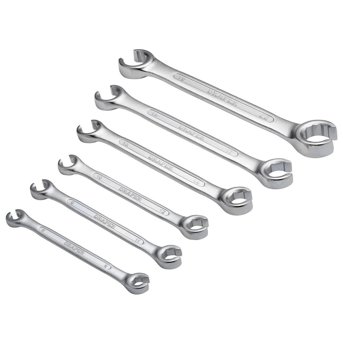 Draper Flare Nut Spanner Set (6 Piece) 17759  White Rose Tools