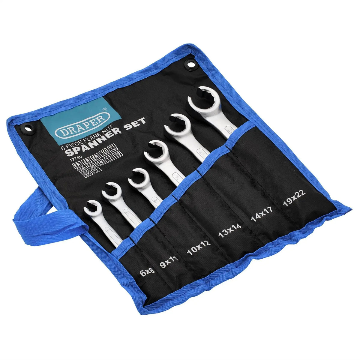 Draper Flare Nut Spanner Set (6 Piece) 17759  White Rose Tools