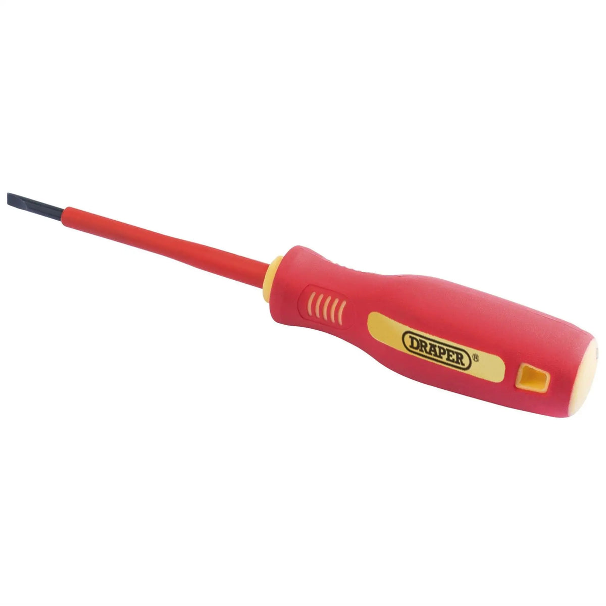 Draper Fully Insulated Plain Slot Screwdriver 2.5 x 75mm 46515  White Rose Tools