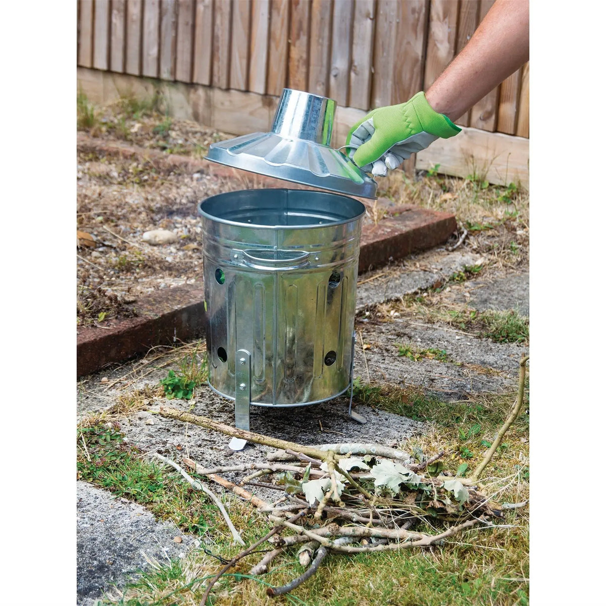 Draper Galvanised Mini Incinerator 15L 53250  White Rose Tools
