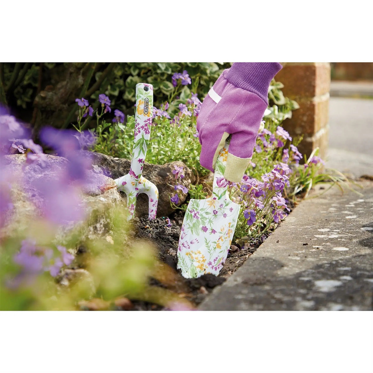 Draper Garden Tool Set with Floral Pattern (4 Piece) 08993  White Rose Tools