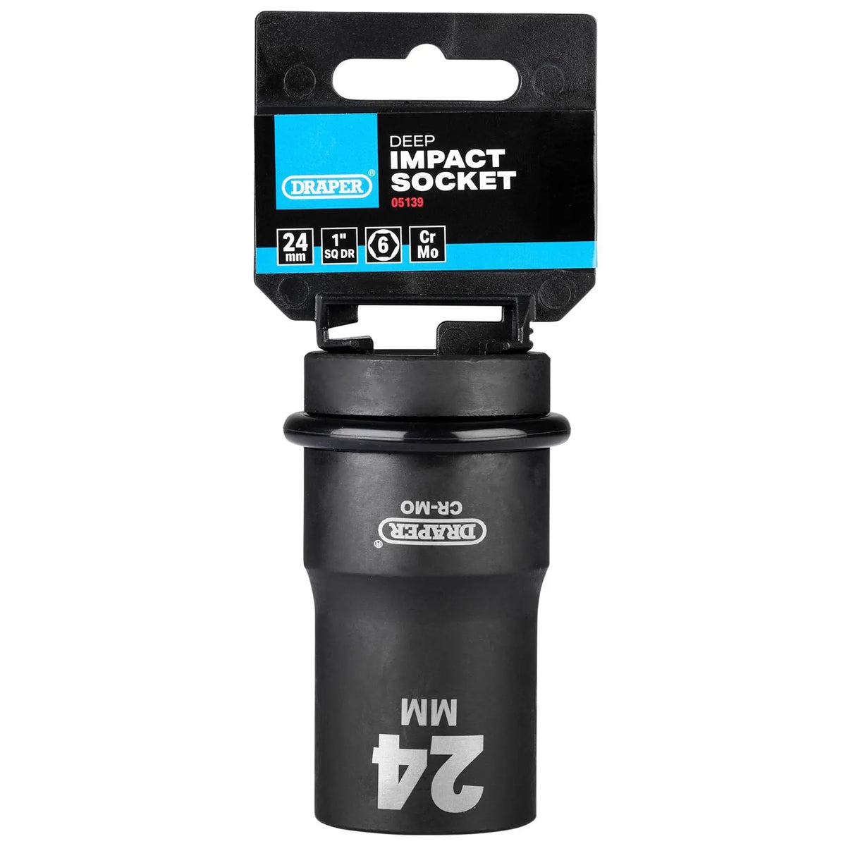 Draper HI-TORQ® 6 Point Deep Impact Socket 1" Sq. Dr. 24mm 05139  White Rose Tools