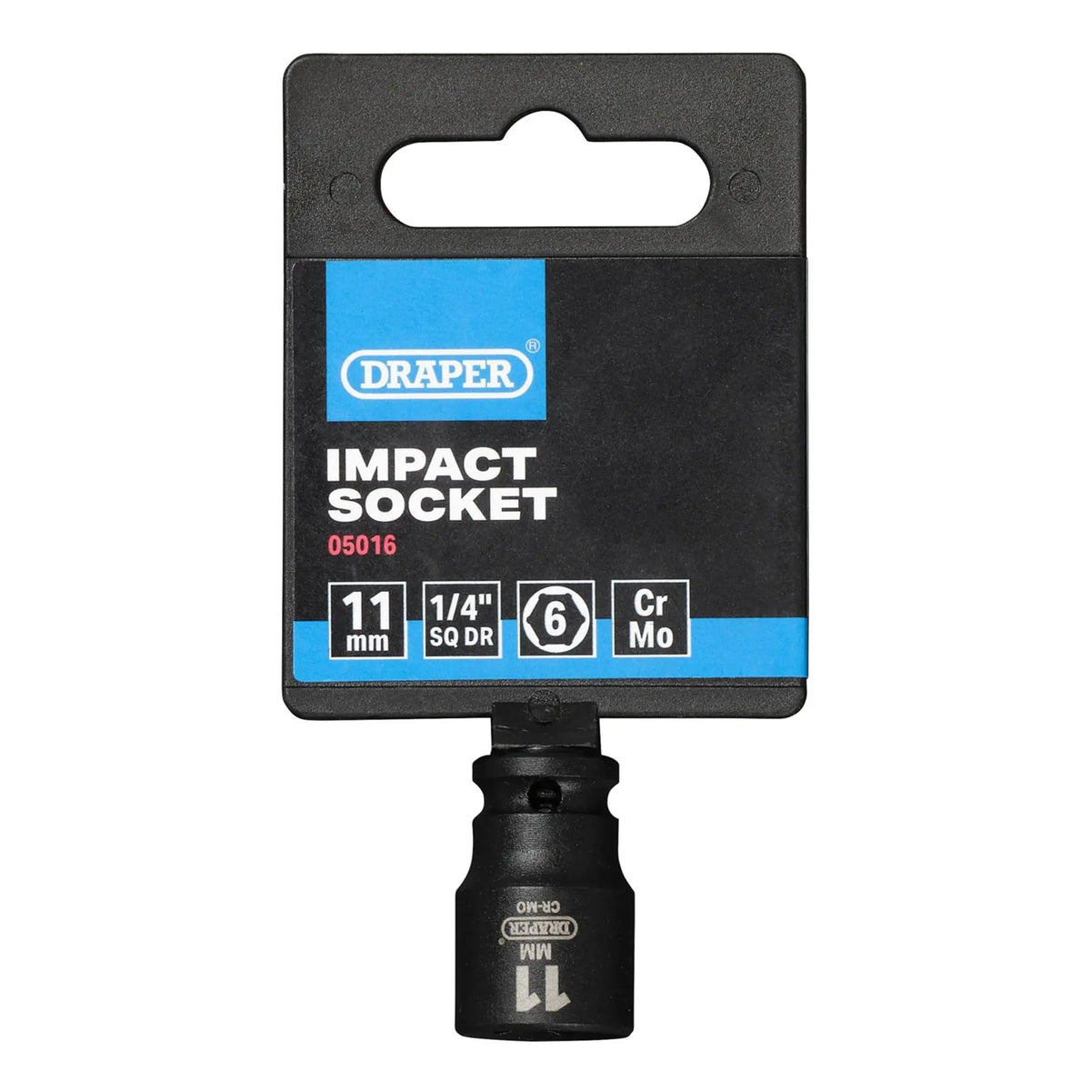 Draper HI-TORQ® 6 Point Impact Socket 1/4" Sq. Dr. 11mm 05016  White Rose Tools