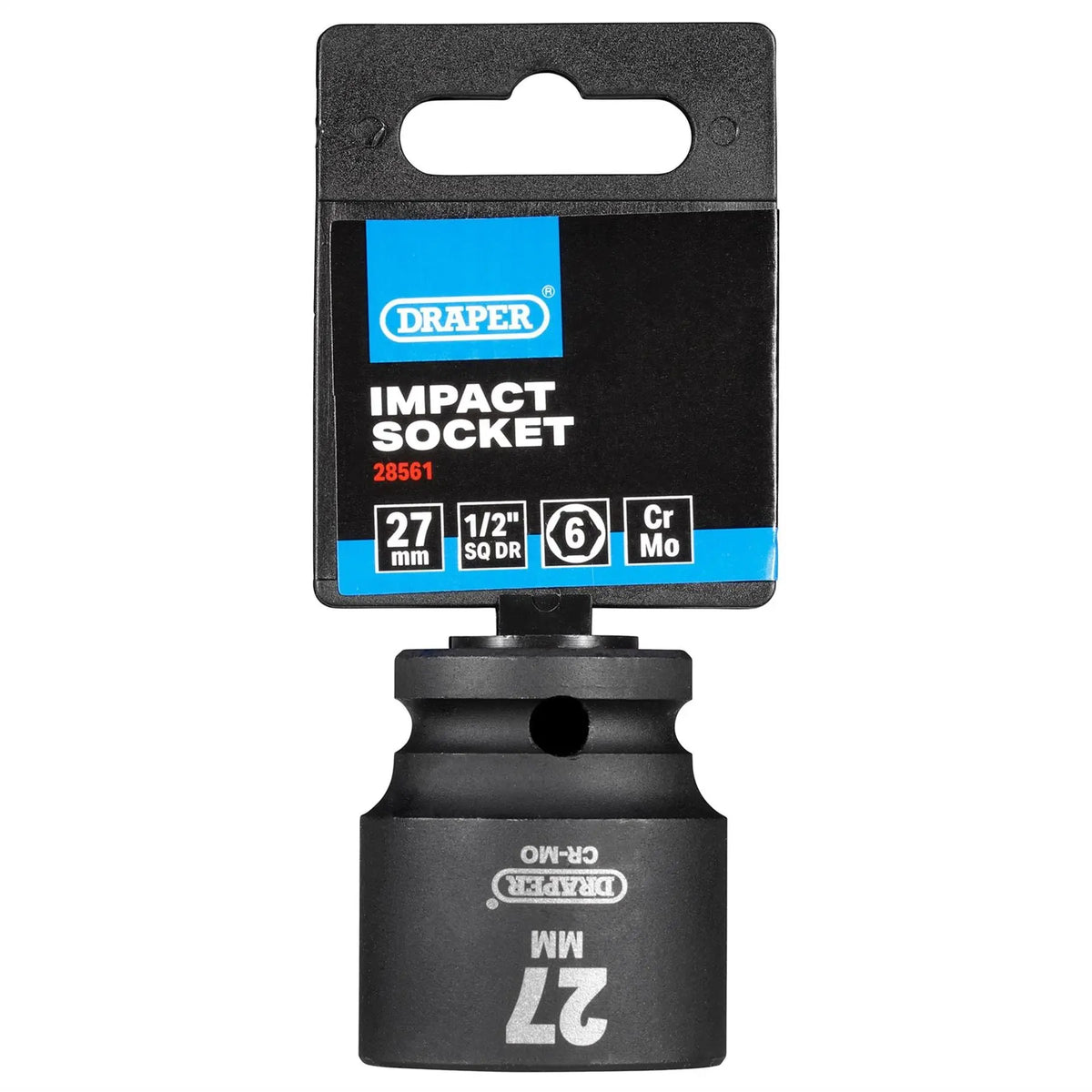 Draper HI-TORQ® Impact Socket 1/2" Sq. Dr. 27mm 28561  White Rose Tools