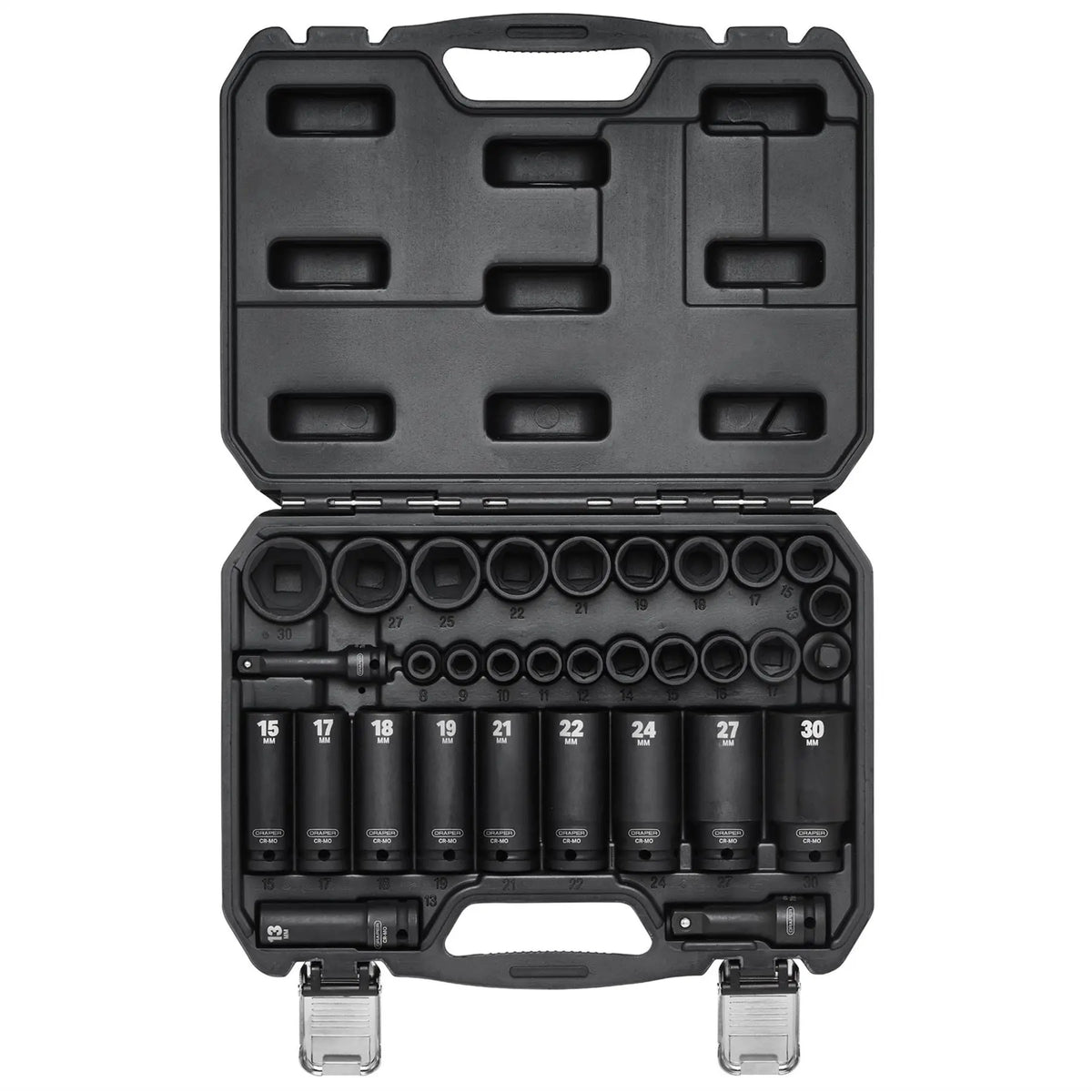 Draper HI-TORQ® Impact Socket Set 3/8" & 1/2" Sq. Dr. (32 Piece) 83098  White Rose Tools