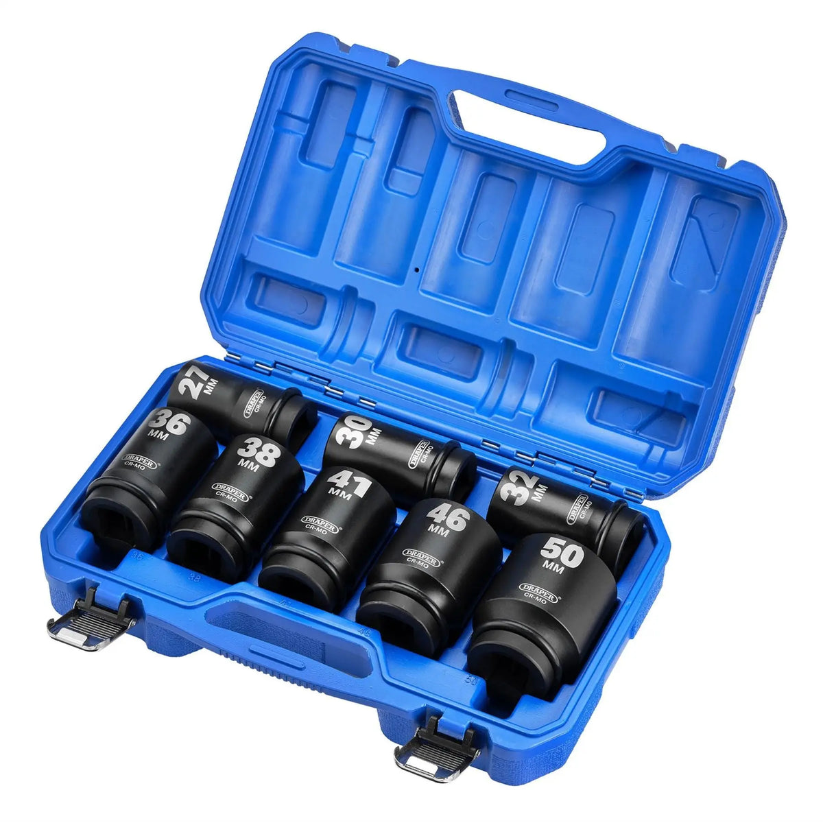 Draper HI-TORQ® Metric Deep Impact Socket Set 1" Sq. Dr. (8 Piece) 20210  White Rose Tools