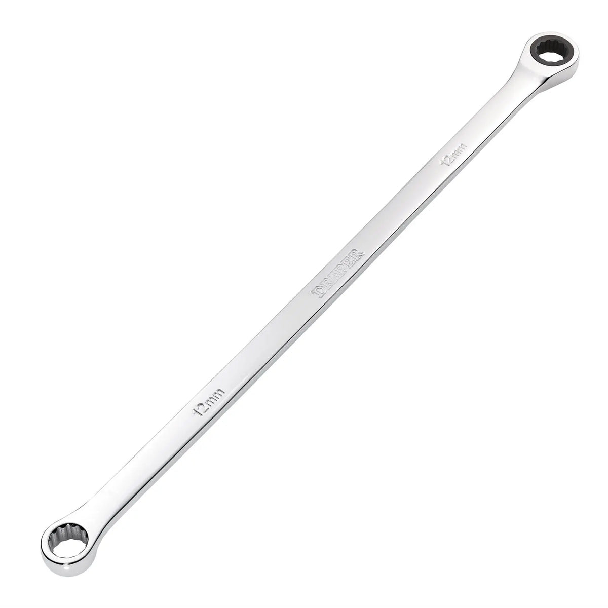 Draper HI-TORQ® Metric Extra-Long Double Ring Ratchet Spanner 12mm 27767  White Rose Tools
