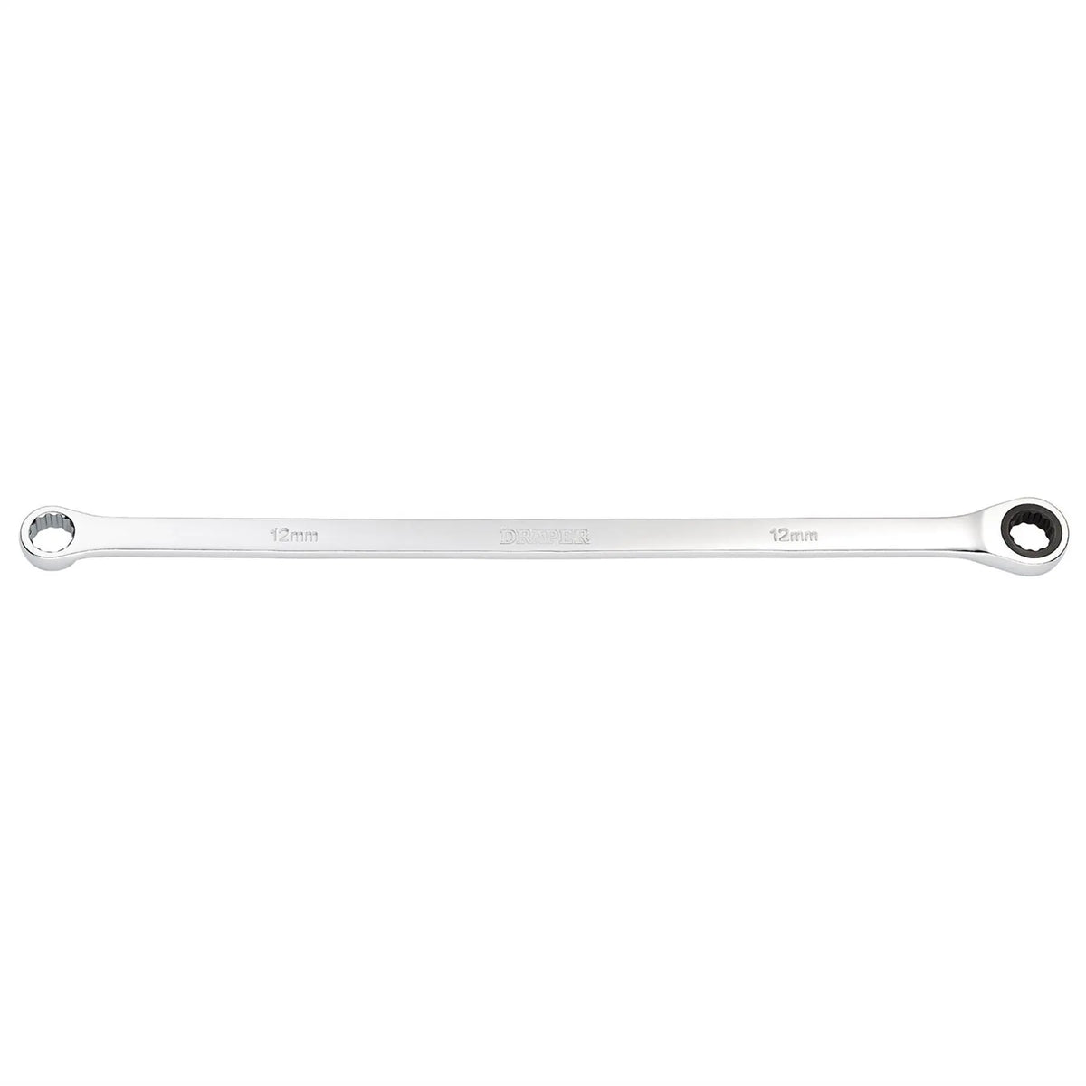 Draper HI-TORQ® Metric Extra-Long Double Ring Ratchet Spanner 12mm 27767  White Rose Tools