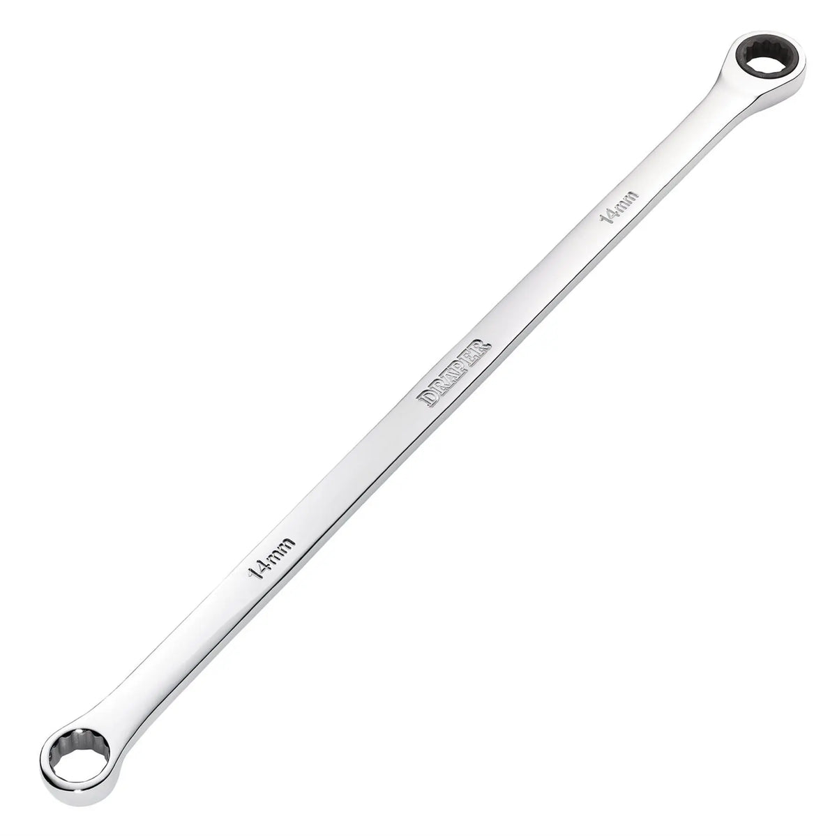 Draper HI-TORQ® Metric Extra-Long Double Ring Ratchet Spanner 14mm 27770  White Rose Tools