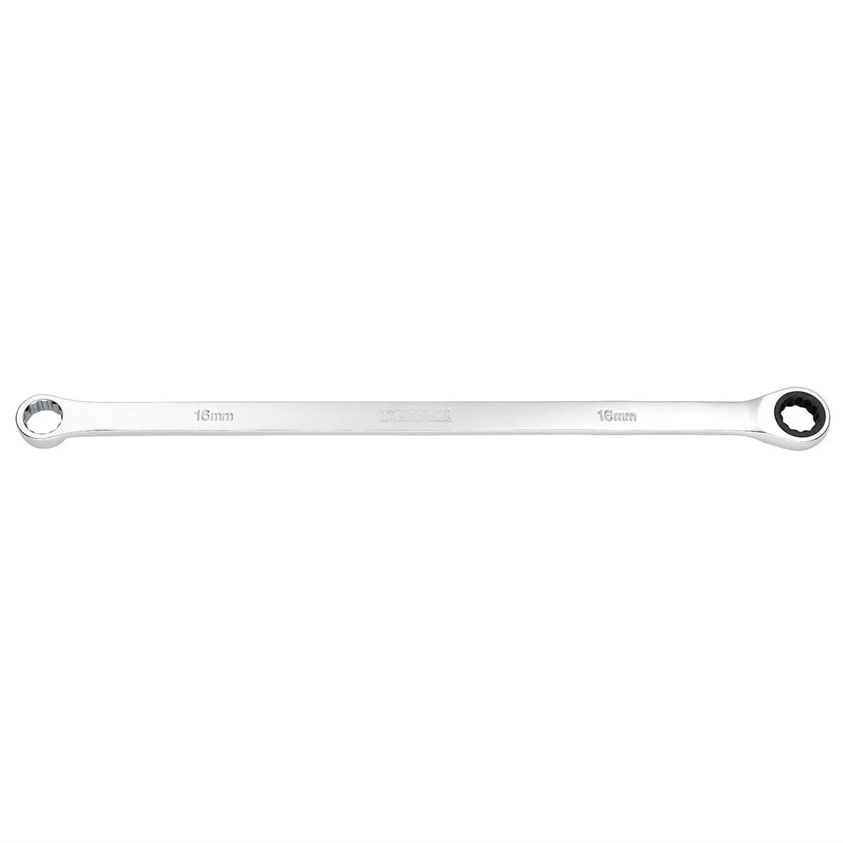 Draper HI-TORQ® Metric Extra-Long Double Ring Ratchet Spanner 16mm 27773  White Rose Tools