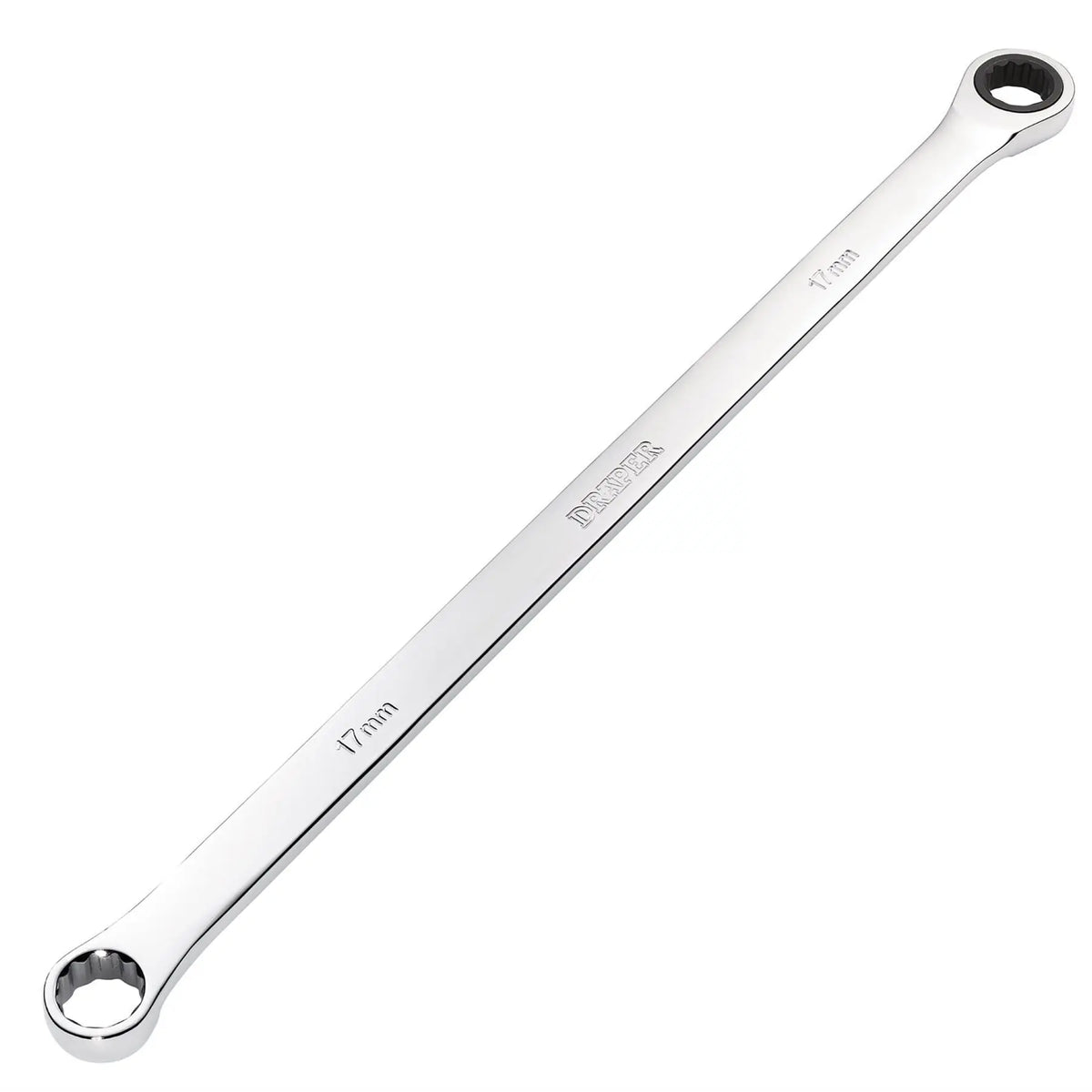 Draper HI-TORQ® Metric Extra-Long Double Ring Ratchet Spanner 17mm 27774  White Rose Tools