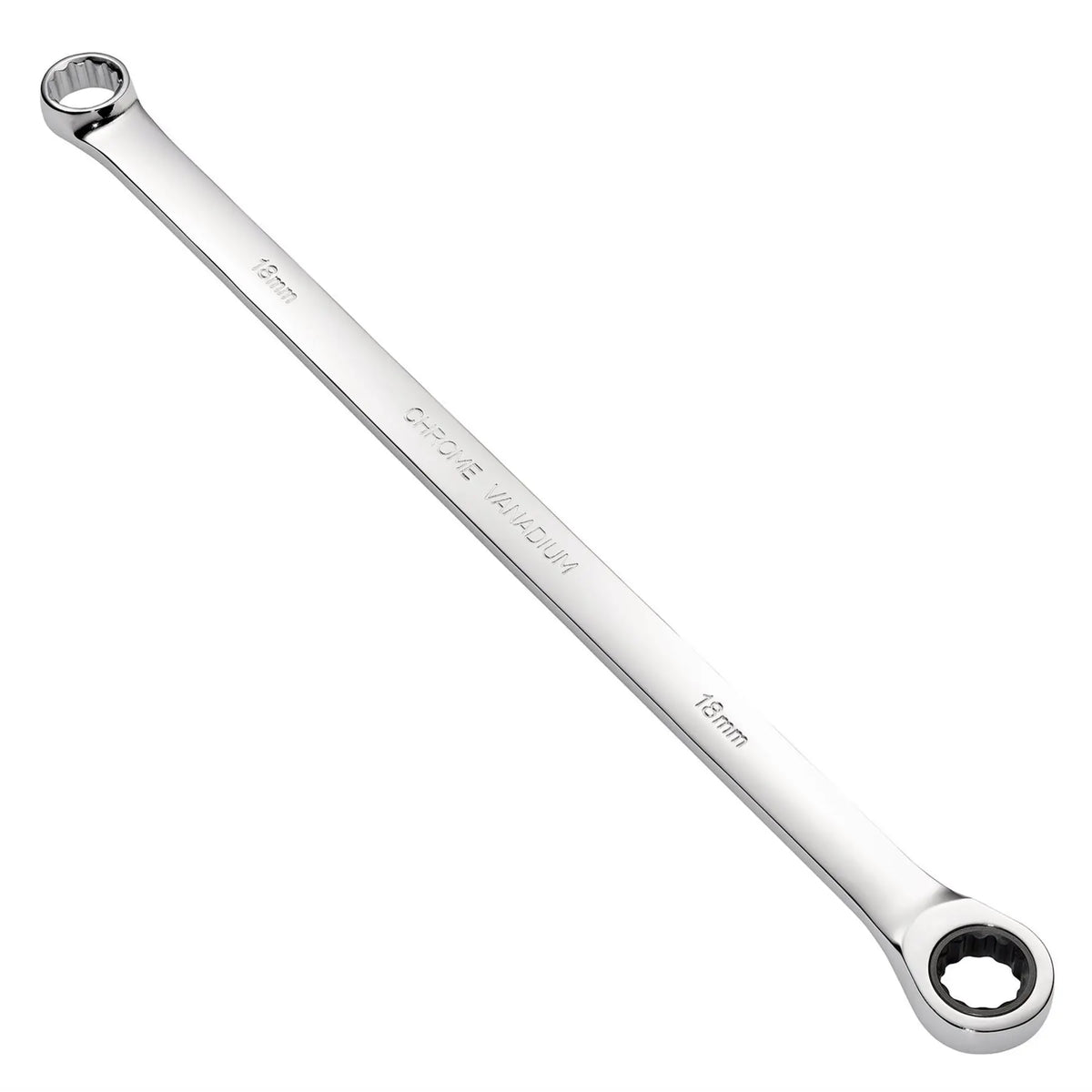 Draper HI-TORQ® Metric Extra-Long Double Ring Ratchet Spanner 18mm 27776  White Rose Tools