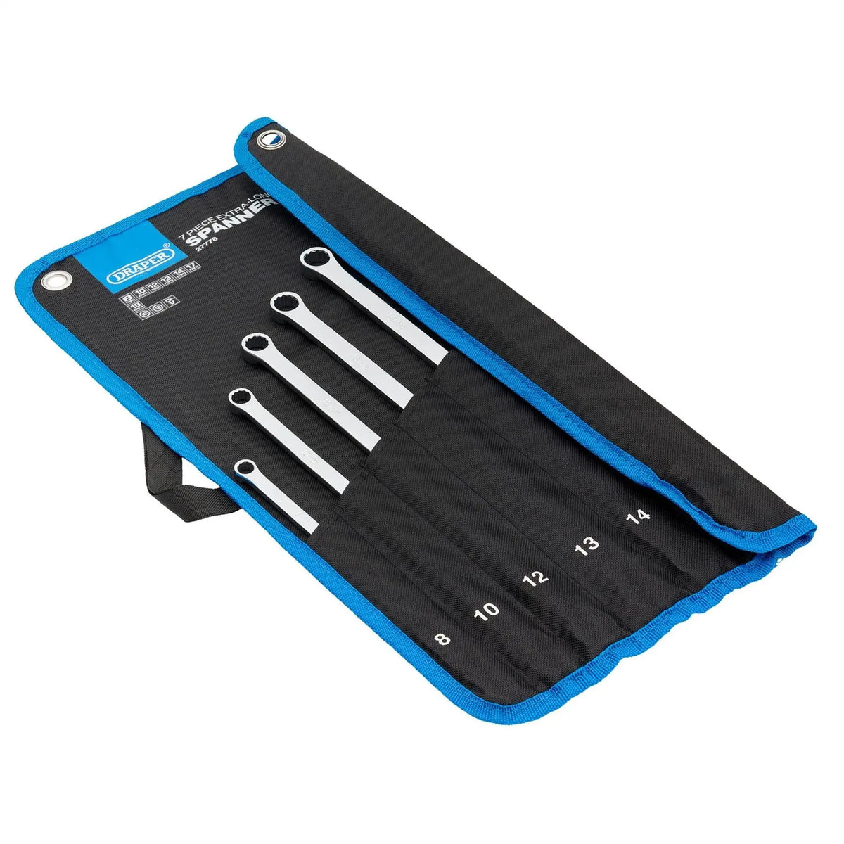 Draper HI-TORQ® Metric Extra-Long Double Ring Ratchet Spanner Set (7 Piece) 27778  White Rose Tools