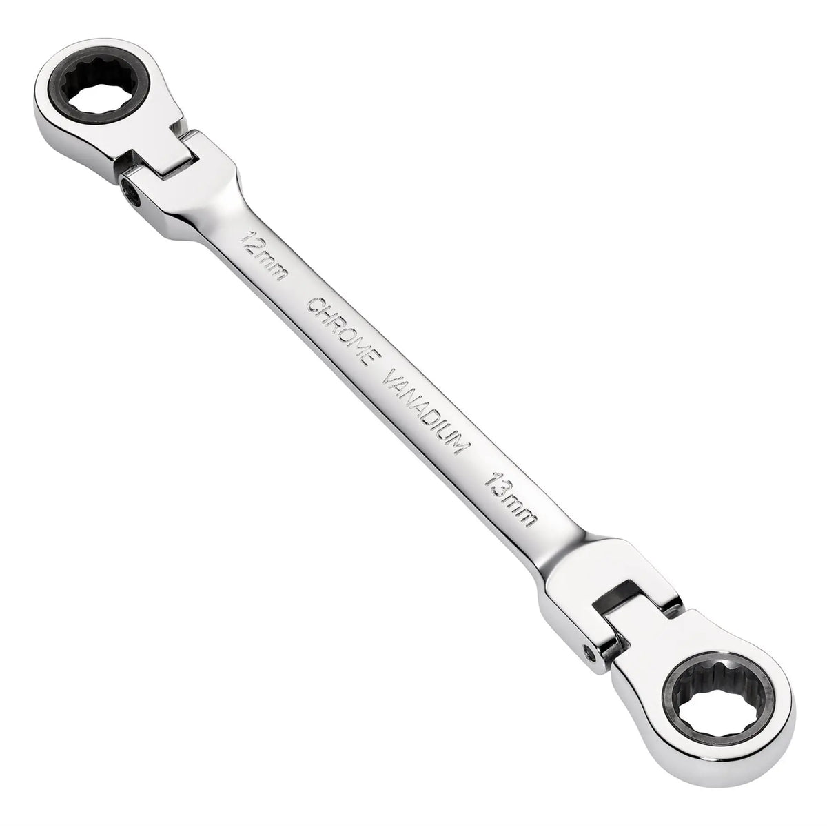 Draper HI-TORQ® Metric Flexible Head Double Ring Ratchet Spanner 12 x 13mm 27746  White Rose Tools