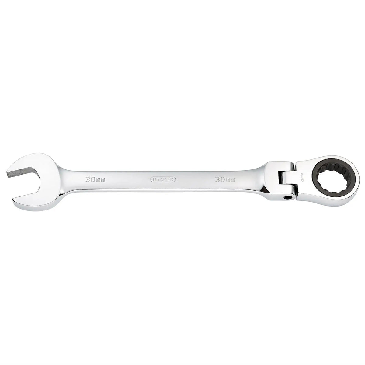 Draper HI-TORQ® Metric Flexible Head Ratcheting Combination Spanner 30mm 52027  White Rose Tools