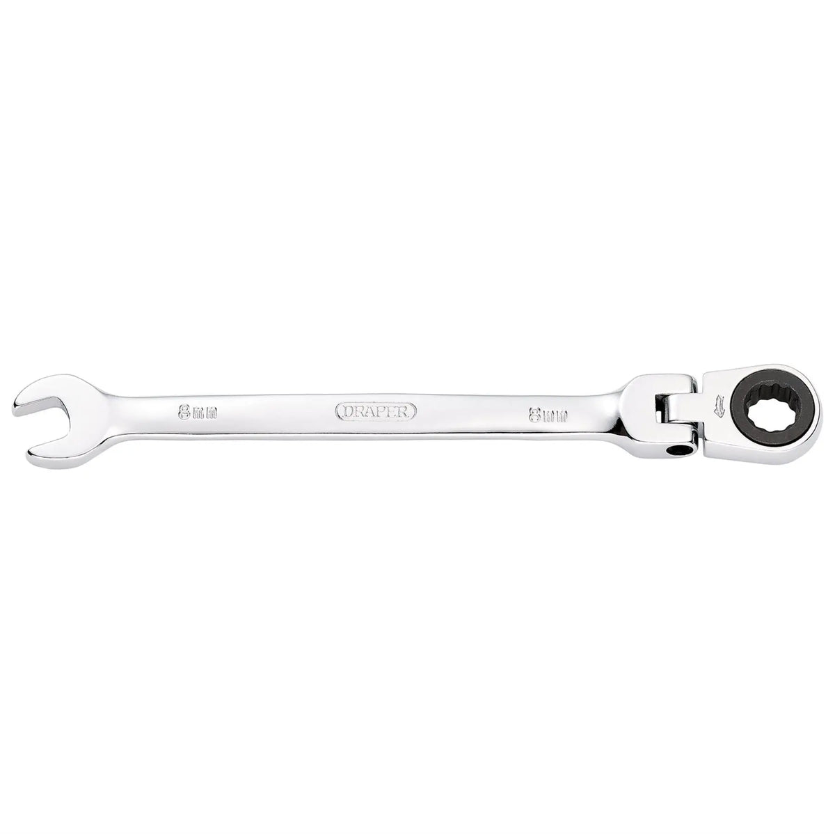Draper HI-TORQ® Metric Flexible Head Ratcheting Combination Spanner 8mm 52009  White Rose Tools