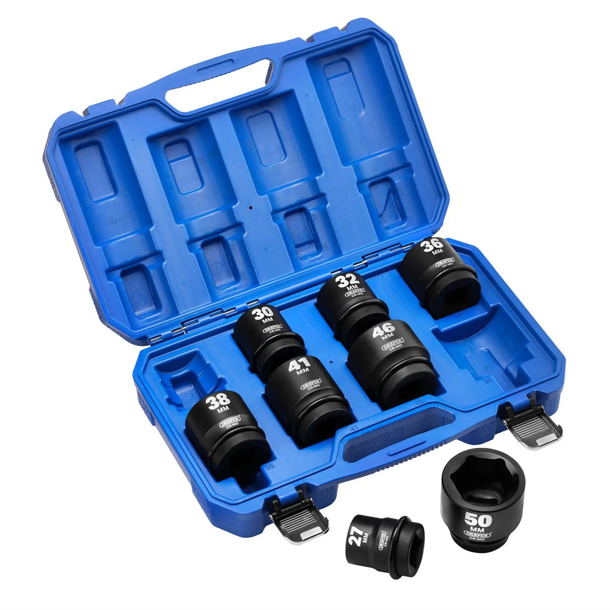 Draper HI-TORQ® Metric Impact Socket Set 1" Sq. Dr. (8 Piece) 20209  White Rose Tools