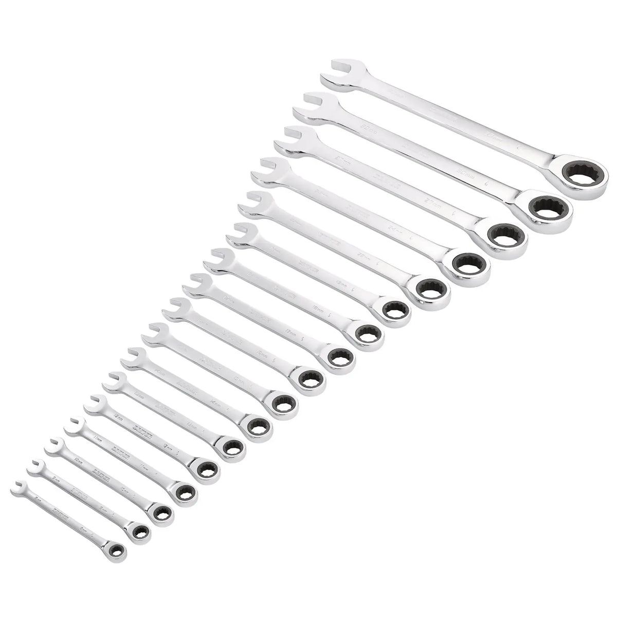 Draper HI-TORQ® Metric Ratchet Combination Spanner Set (17 Piece) 27691  White Rose Tools