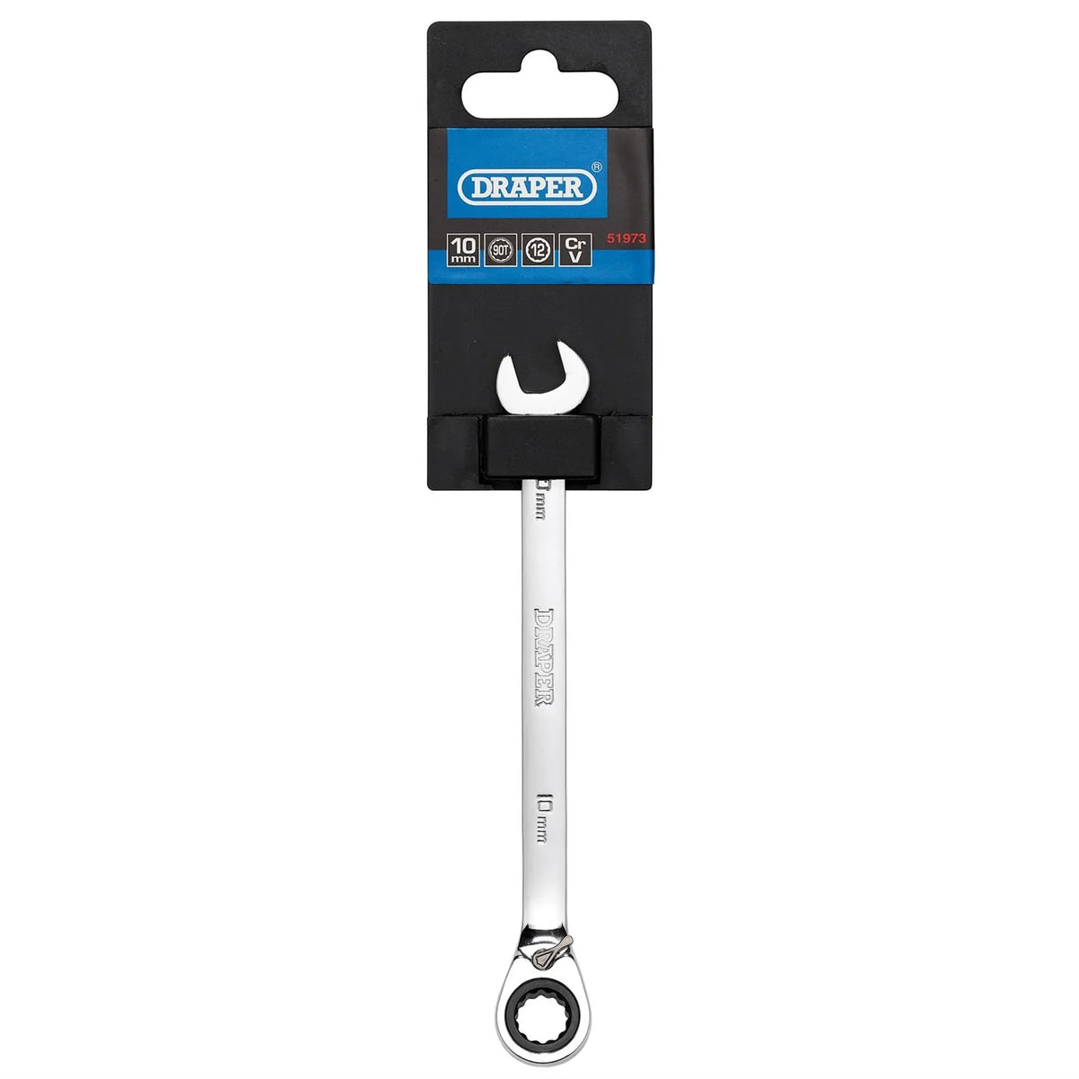 Draper HI-TORQ® Metric Reversible Ratcheting Combination Spanner 10mm 51973  White Rose Tools