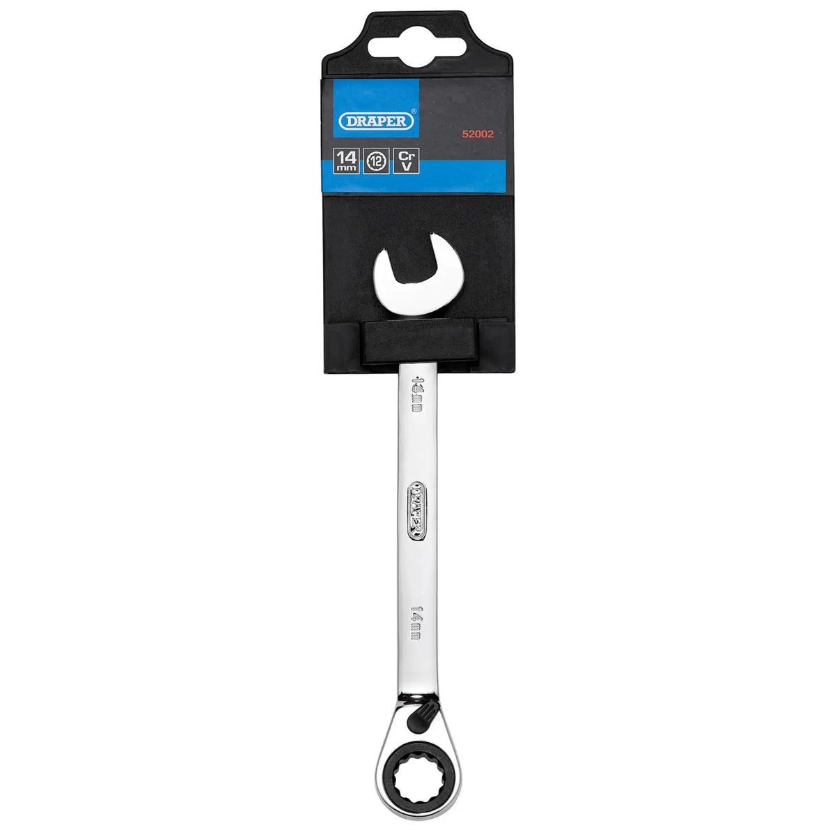 Draper HI-TORQ® Metric Reversible Ratcheting Combination Spanner 14mm 52002  White Rose Tools