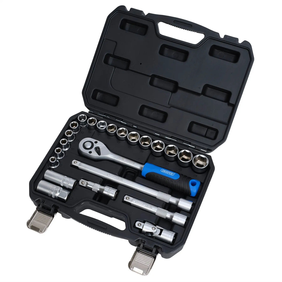 Draper HI-TORQ® Metric Socket Set 1/2" Sq. Dr. (23 Piece) 24229  White Rose Tools