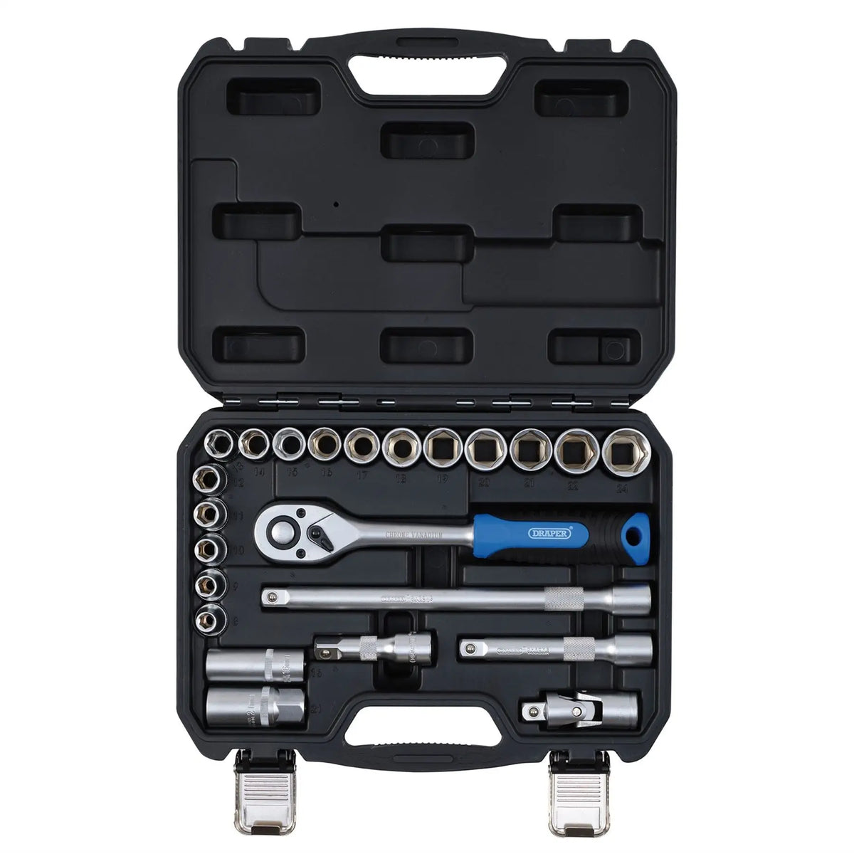Draper HI-TORQ® Metric Socket Set 1/2" Sq. Dr. (23 Piece) 24229  White Rose Tools
