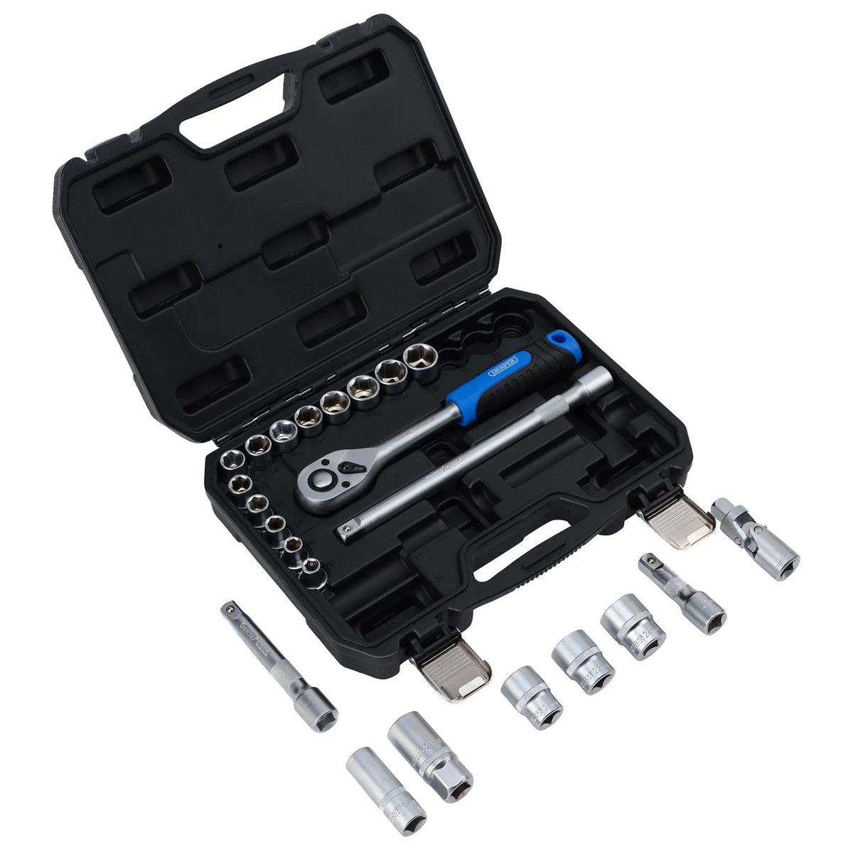 Draper HI-TORQ® Metric Socket Set 1/2" Sq. Dr. (23 Piece) 24229  White Rose Tools