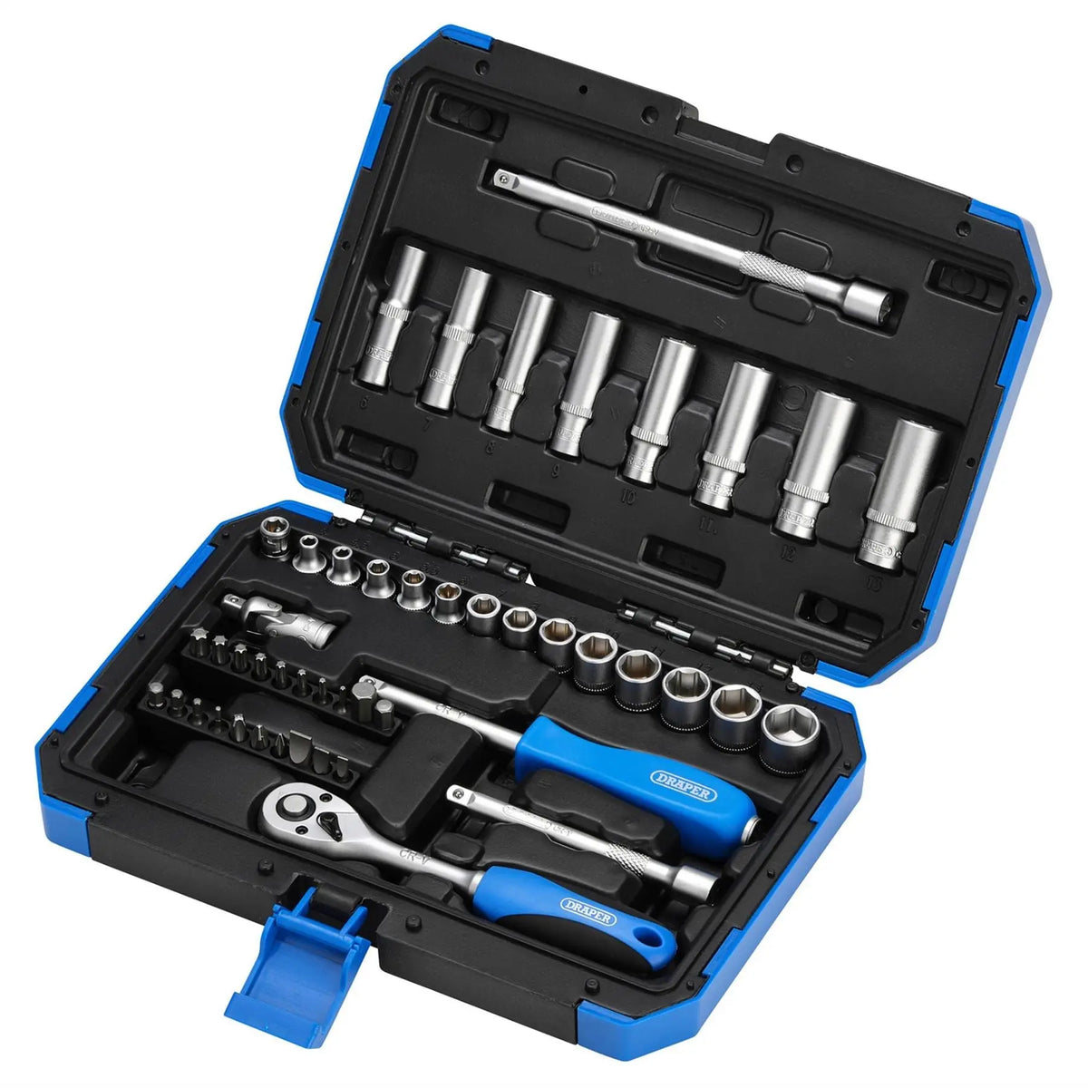 Draper HI-TORQ® Metric Socket Set 1/4" Sq. Dr. (47 Piece) 16355  White Rose Tools