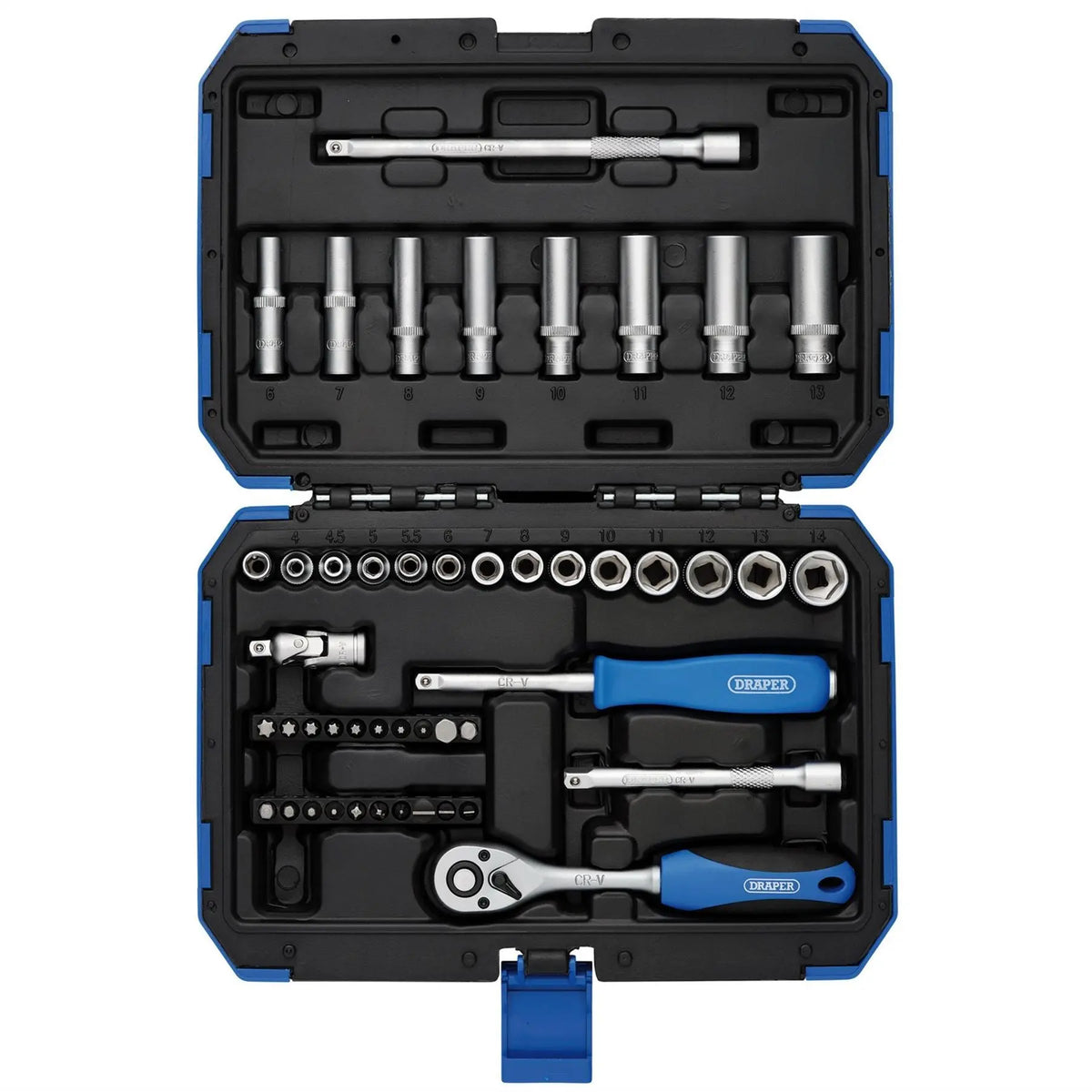 Draper HI-TORQ® Metric Socket Set 1/4" Sq. Dr. (47 Piece) 16355  White Rose Tools