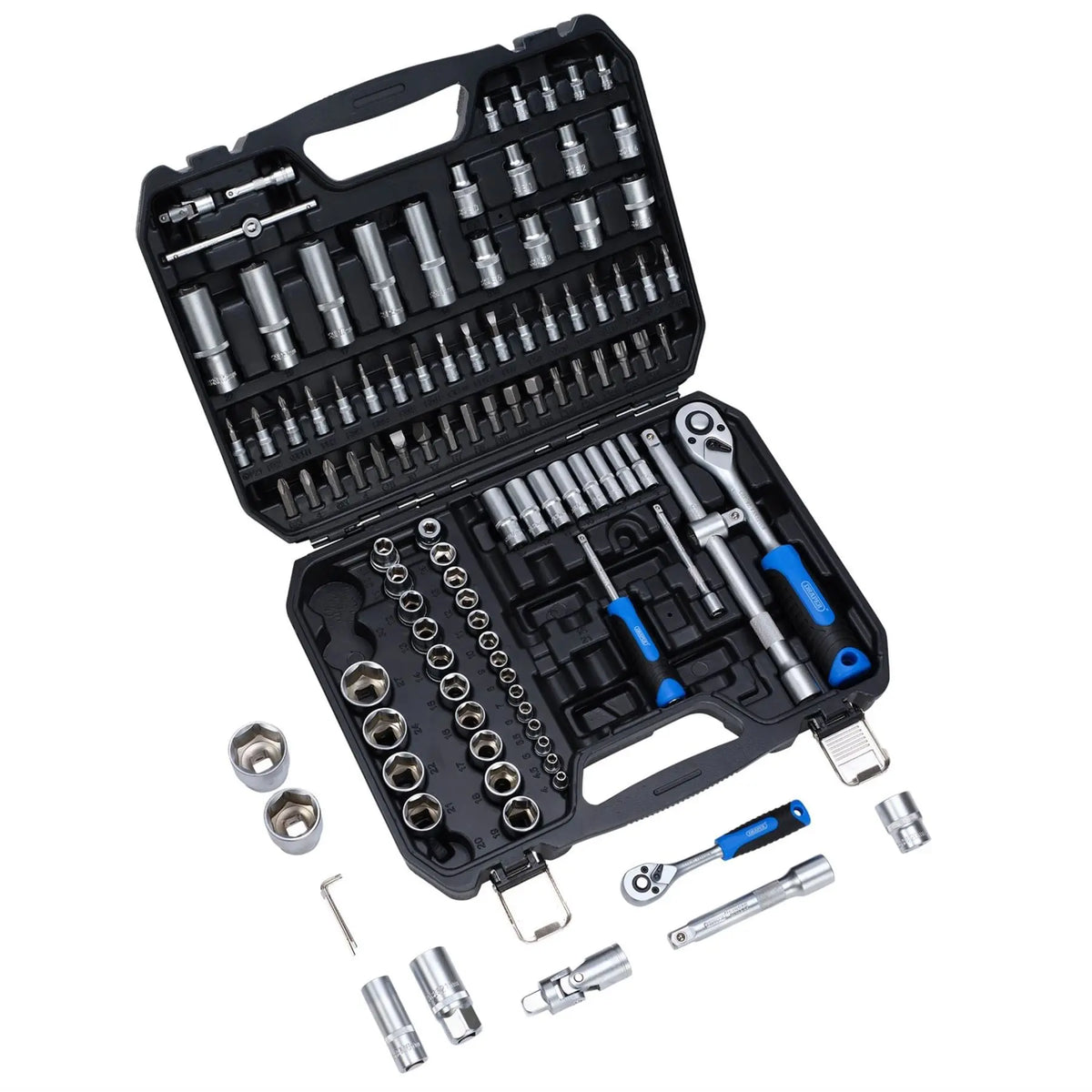 Draper HI-TORQ® Metric Socket and Bit Set 1/4" and 1/2" Sq. Dr. (110 Piece) 24230  White Rose Tools