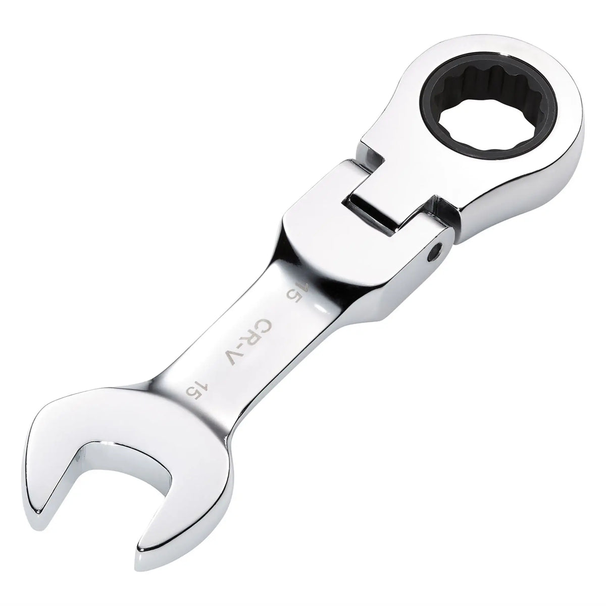 Draper HI-TORQ® Metric Stubby Flexible Head Ratchet Combination Spanner 15mm 27973  White Rose Tools