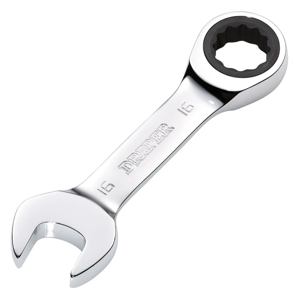 Draper HI-TORQ® Metric Stubby Ratchet Combination Spanner 16mm 27911  White Rose Tools
