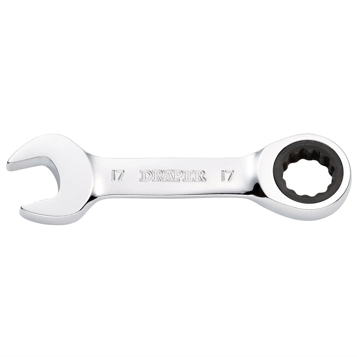 Draper HI-TORQ® Metric Stubby Ratchet Combination Spanner 17mm 27914  White Rose Tools