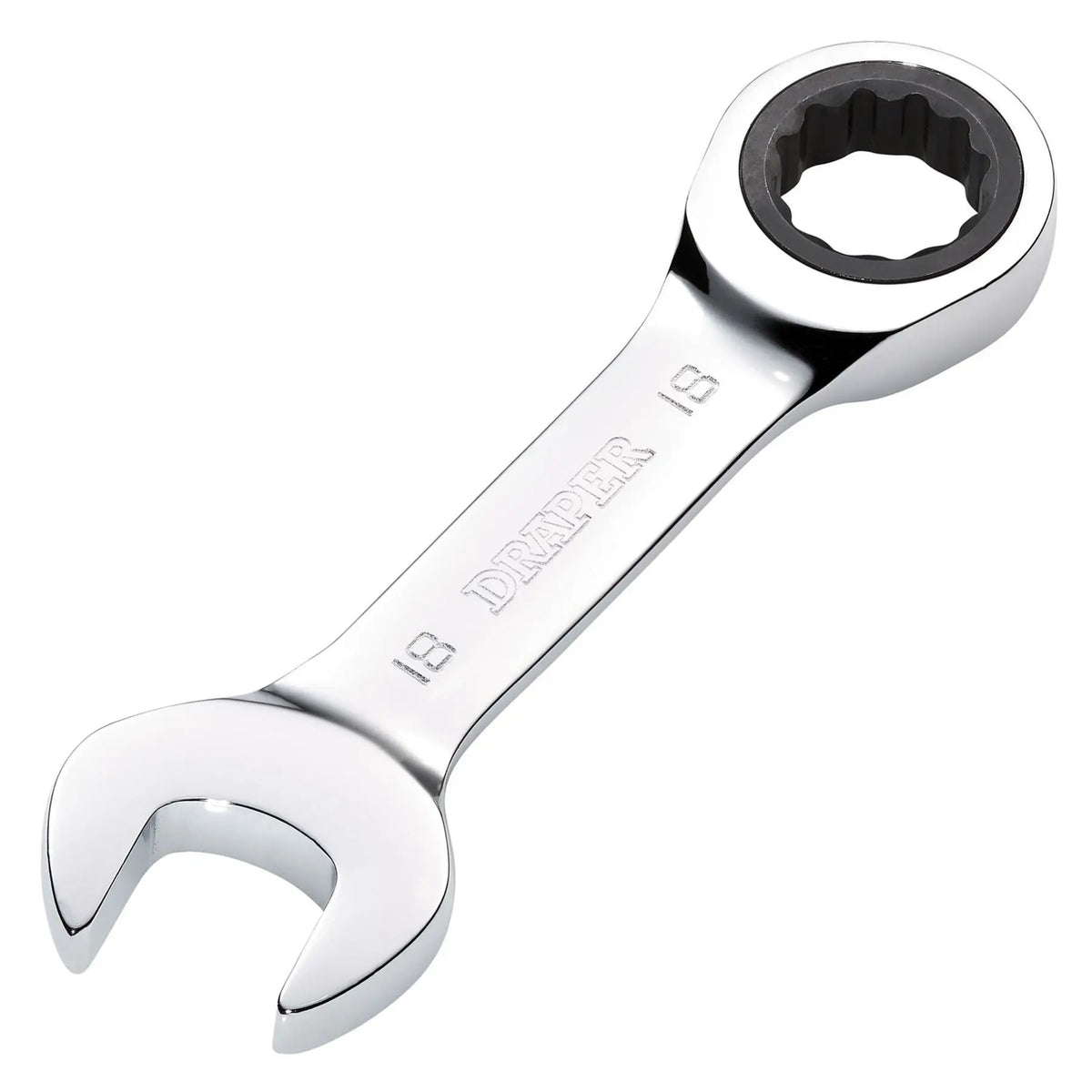 Draper HI-TORQ® Metric Stubby Ratchet Combination Spanner 18mm 27915  White Rose Tools