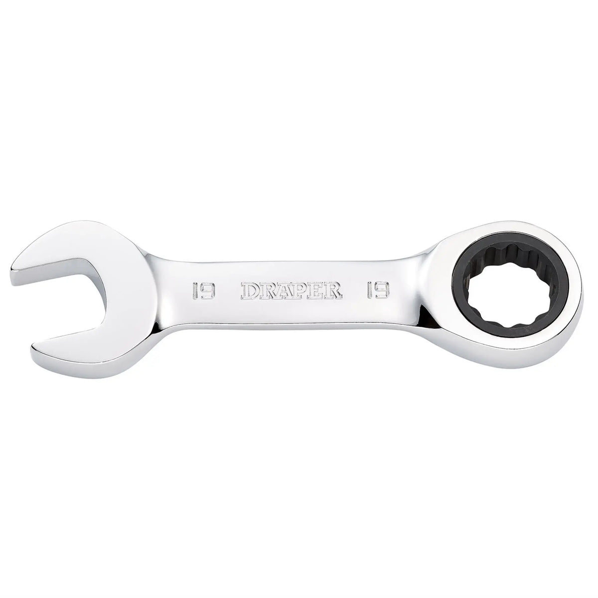 Draper HI-TORQ® Metric Stubby Ratchet Combination Spanner 19mm 27930  White Rose Tools