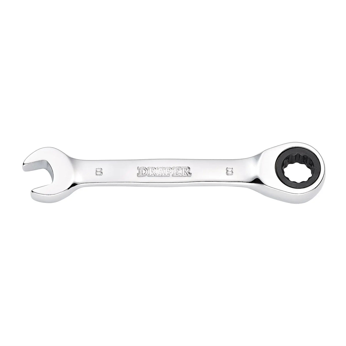 Draper HI-TORQ® Metric Stubby Ratchet Combination Spanner 8mm 27840  White Rose Tools