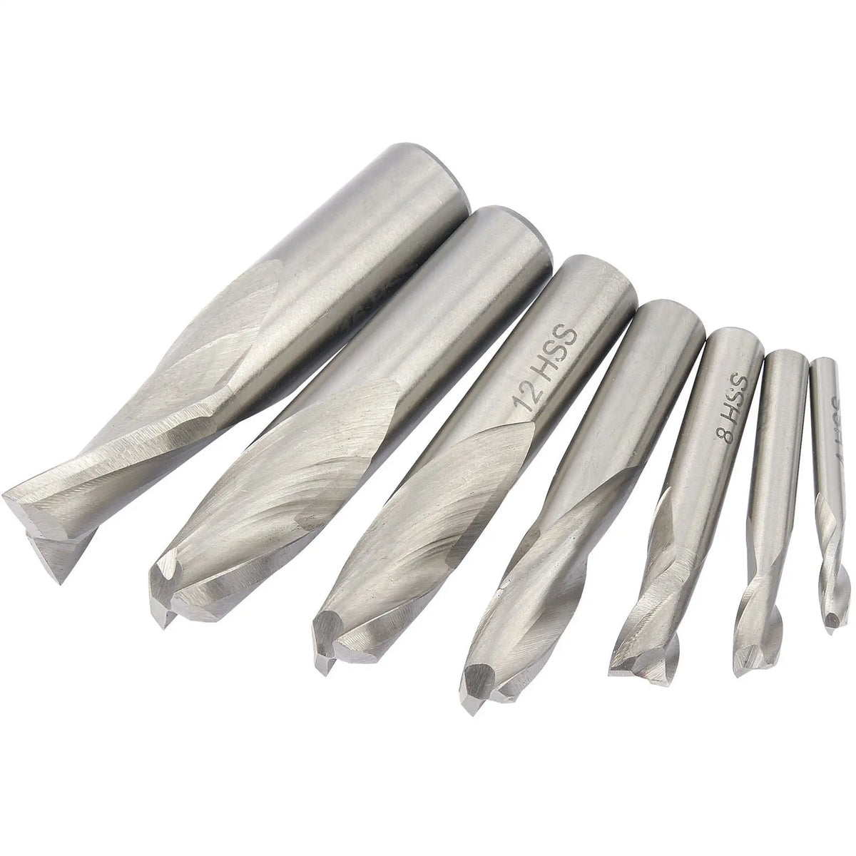 Draper HSS End Mill Set Dia. Two Flute 4 - 16mm 04663  White Rose Tools