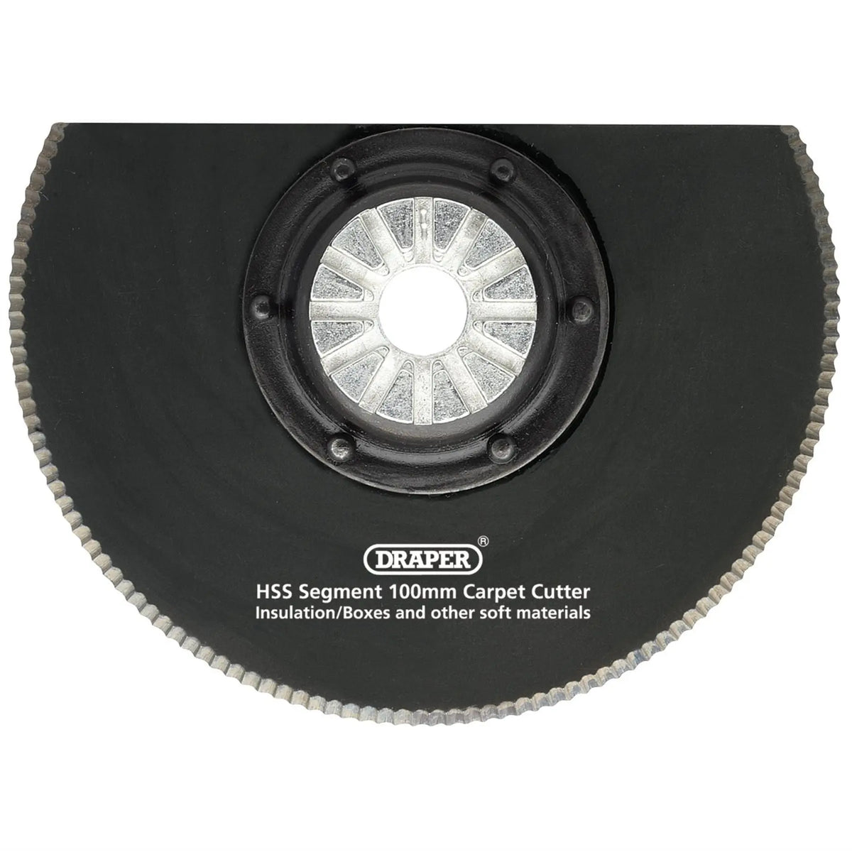 Draper HSS Segment Carpet Cutter 100mm Diameter 26809  White Rose Tools