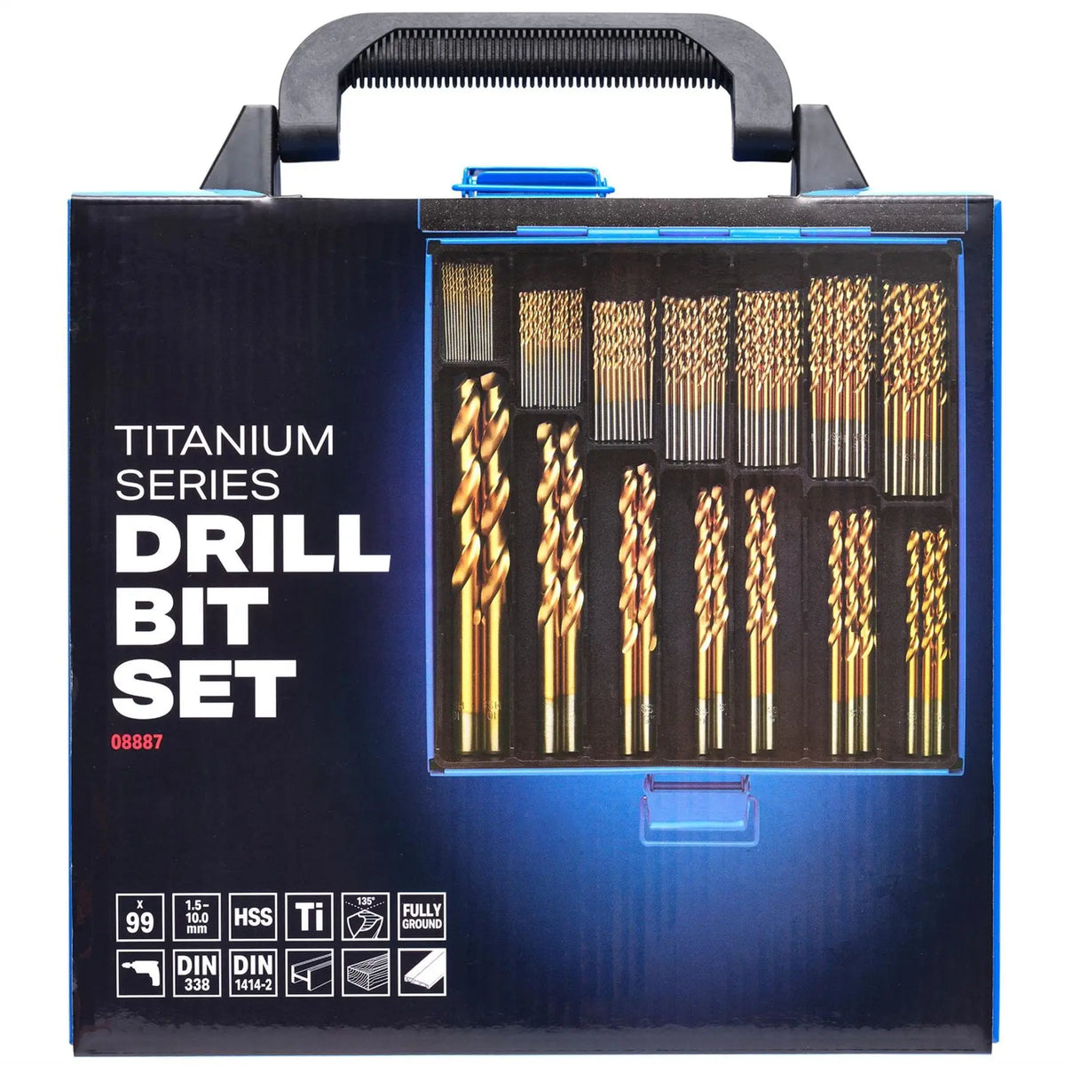 Draper HSS Titanium Nitride Coated Drill Bit Set (99 Piece) 08887  White Rose Tools